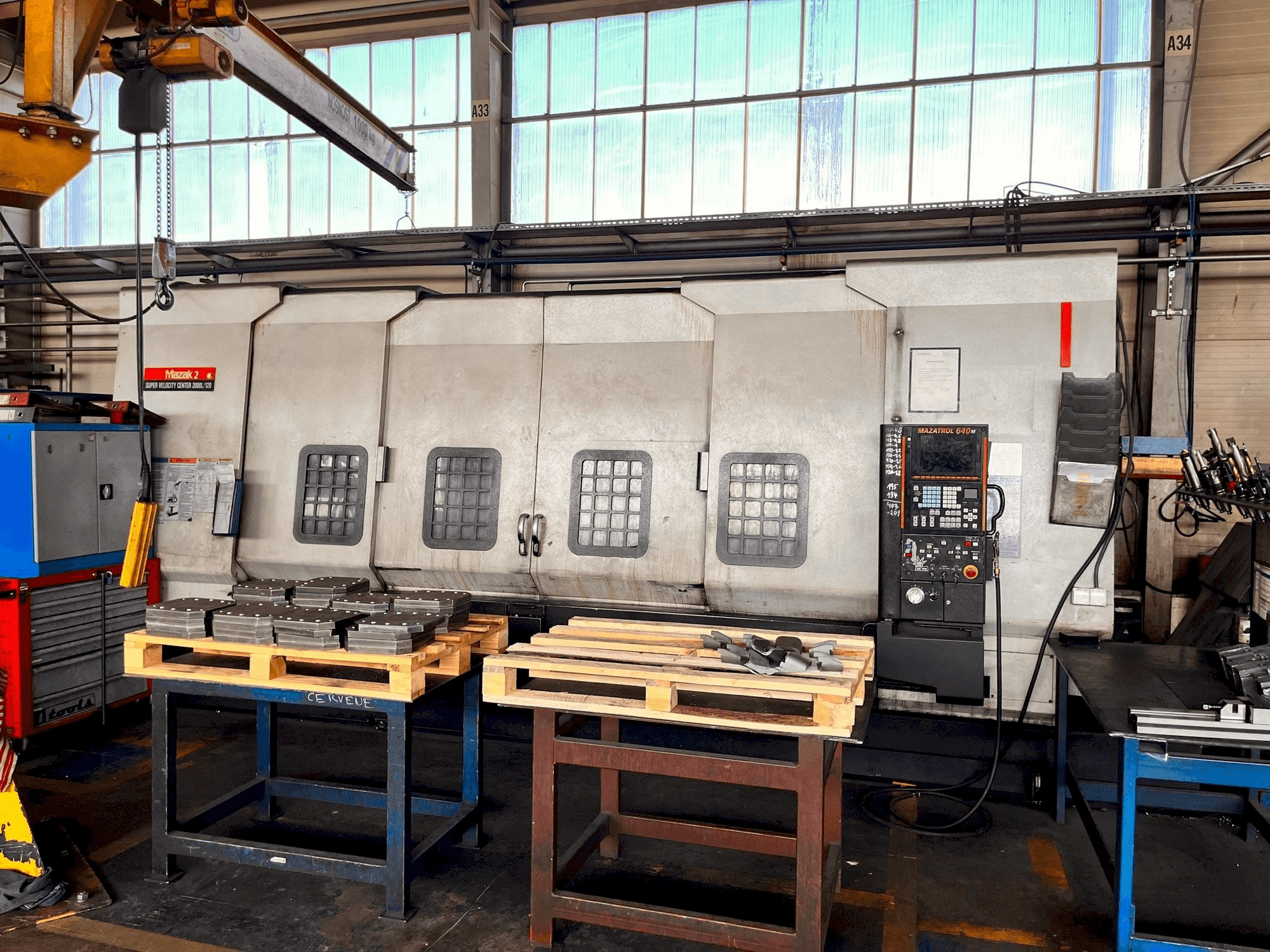 Front view of Mazak SVC 2000L/120 machine