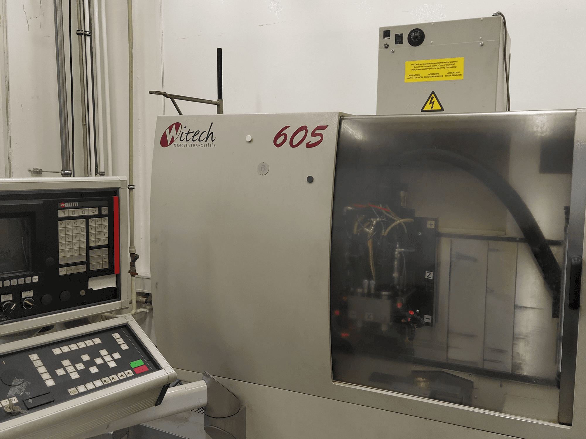 Front view of Witech 605 machine