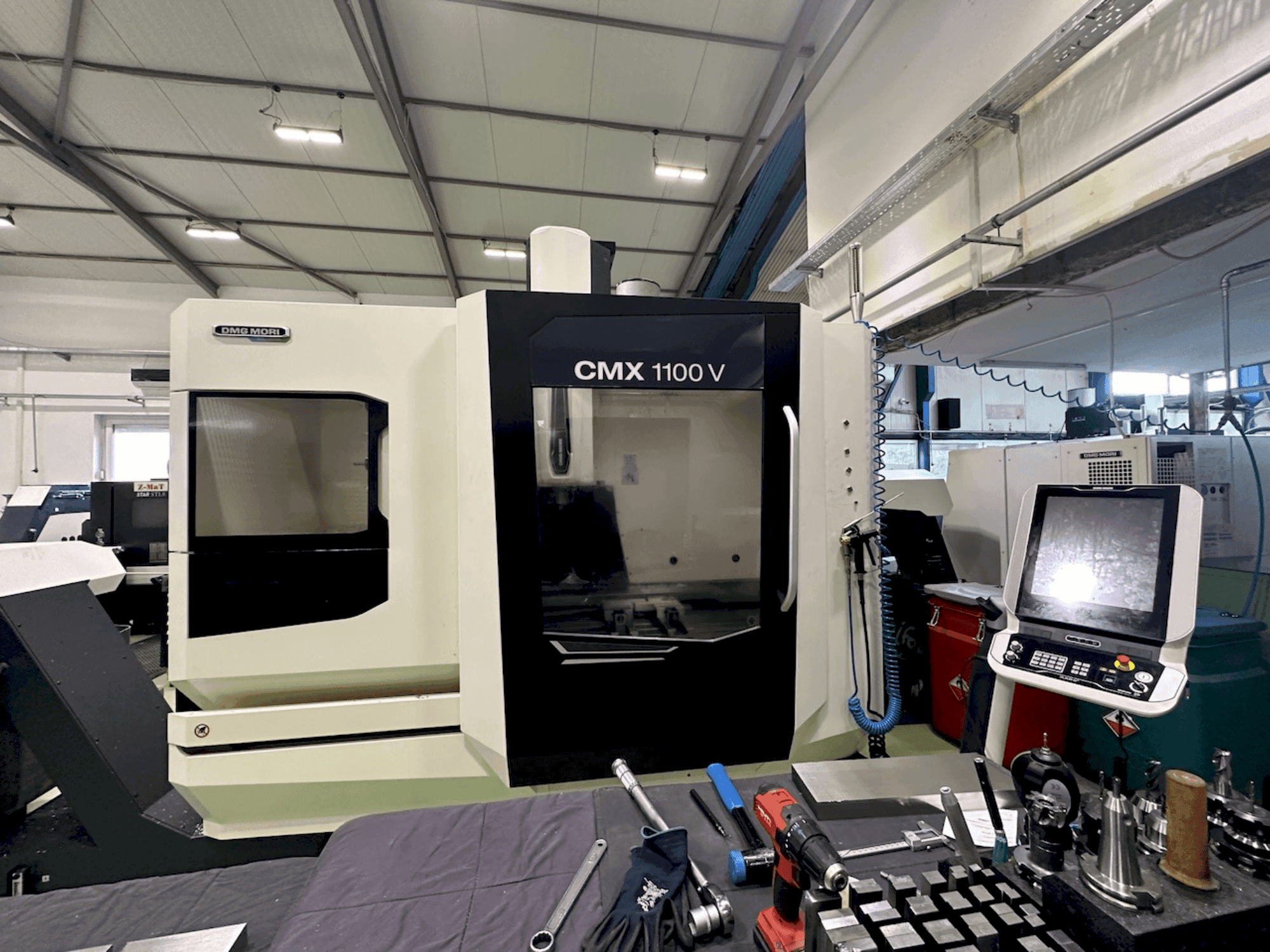 Front view of DMG MORI CMX 1100 V machine