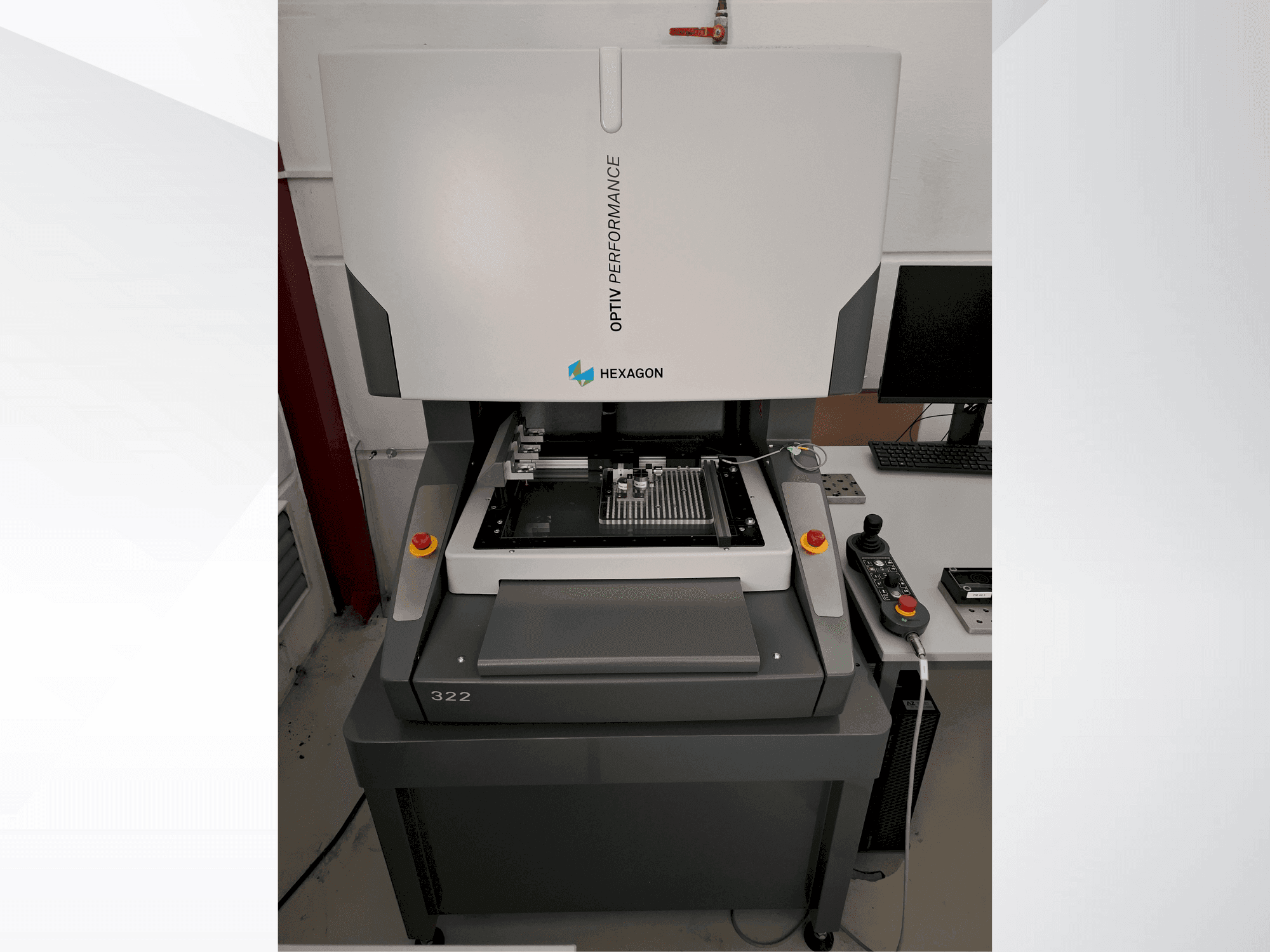 Front view of Hexagon Optiv Performance 322 machine