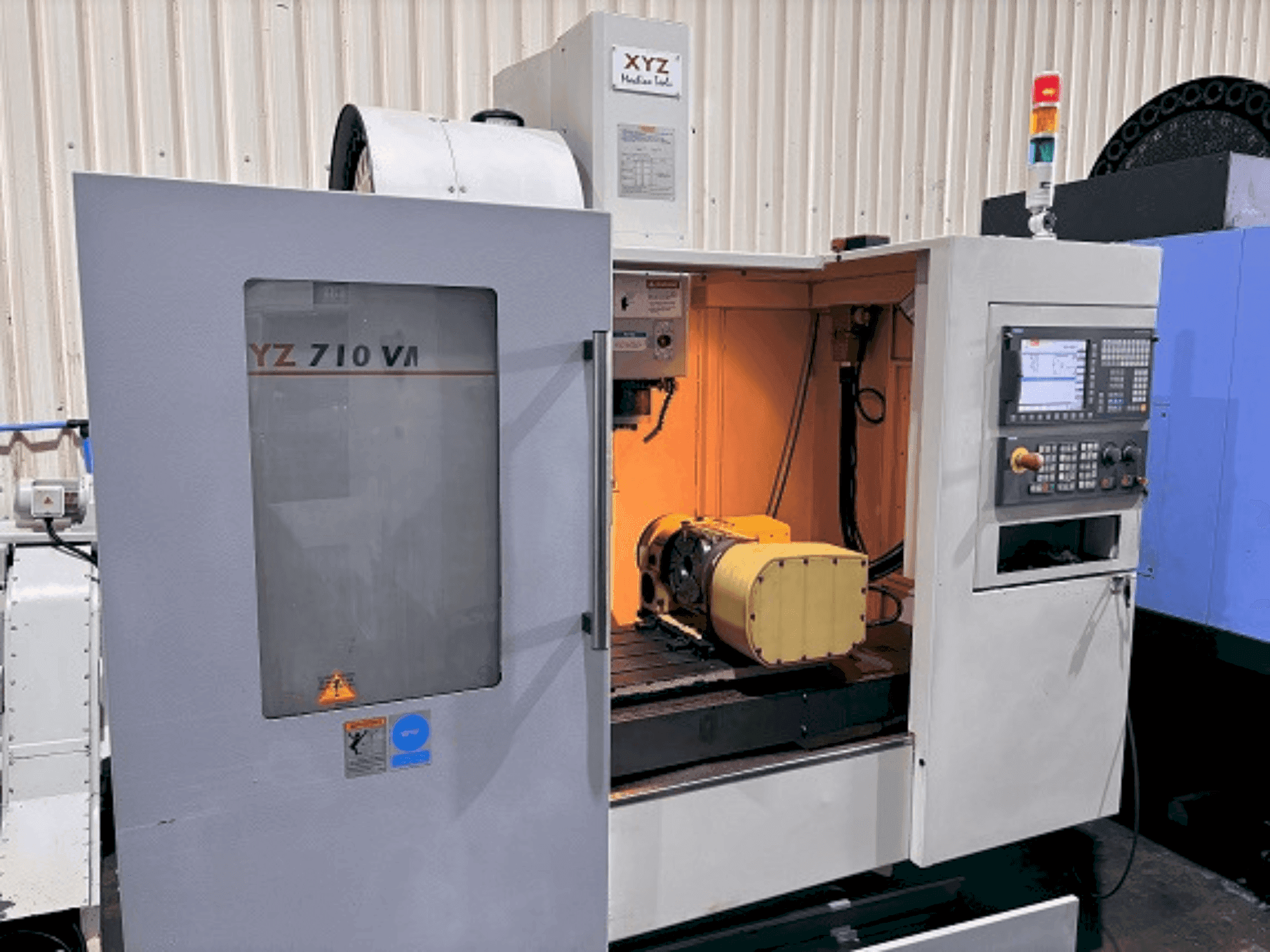 Front view of XYZ 710 VMC machine