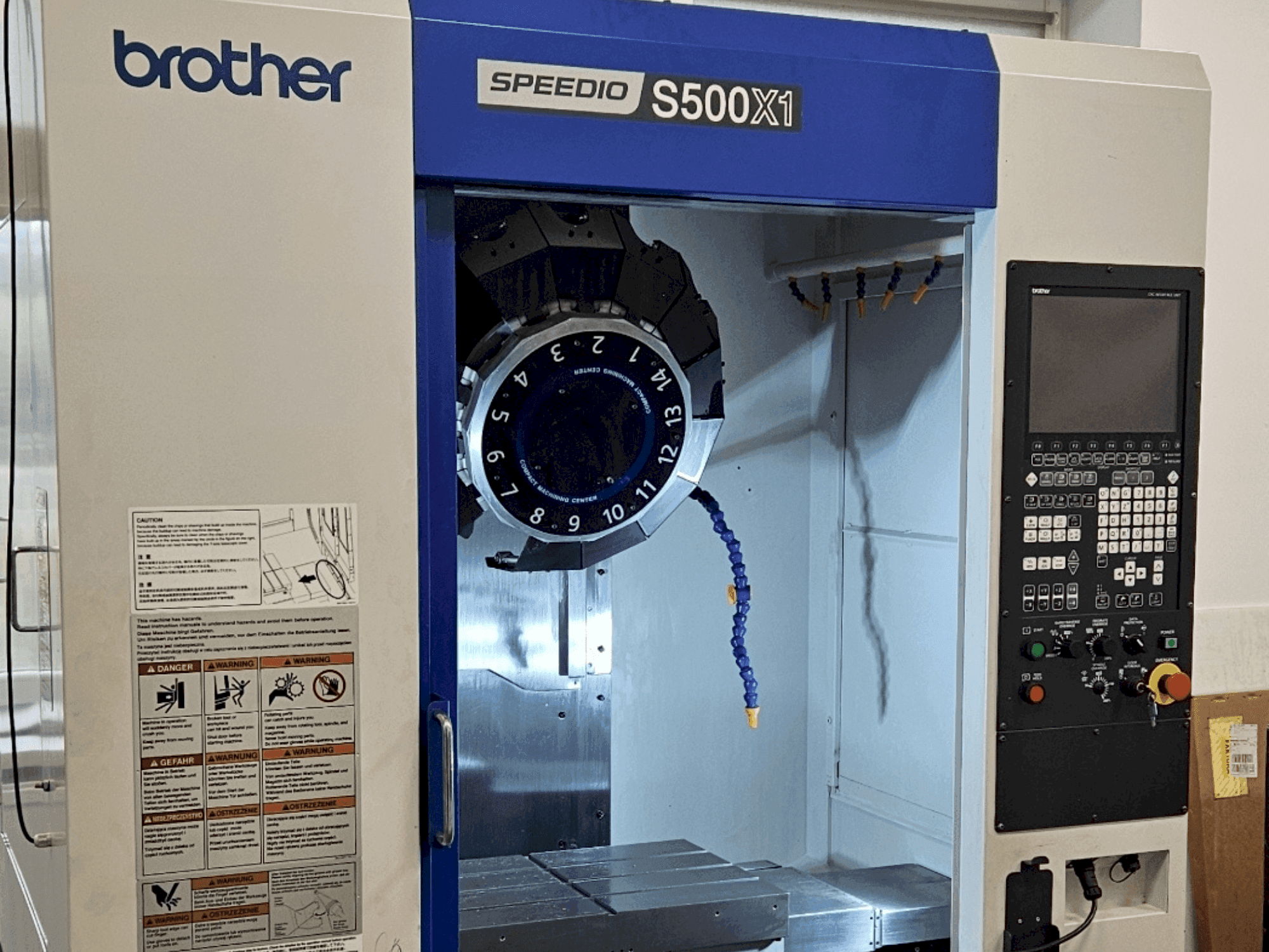 Front view of Brother Speedio S500X1 machine