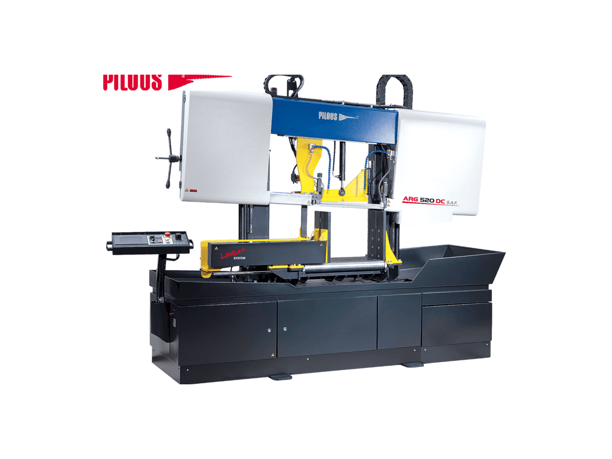 Front view of Pilous ARG 520 DC machine