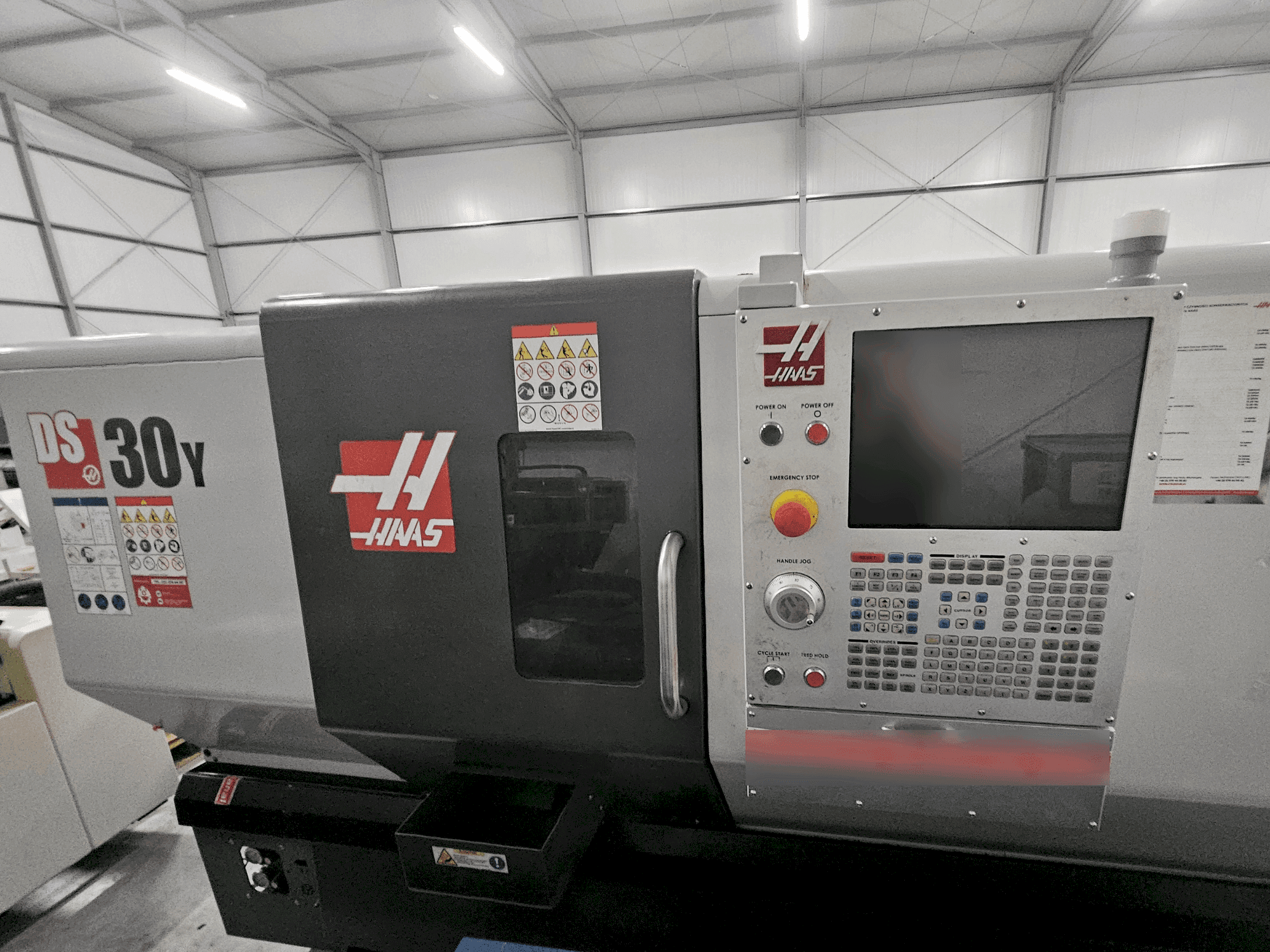 Front view of HAAS DS-30Y machine