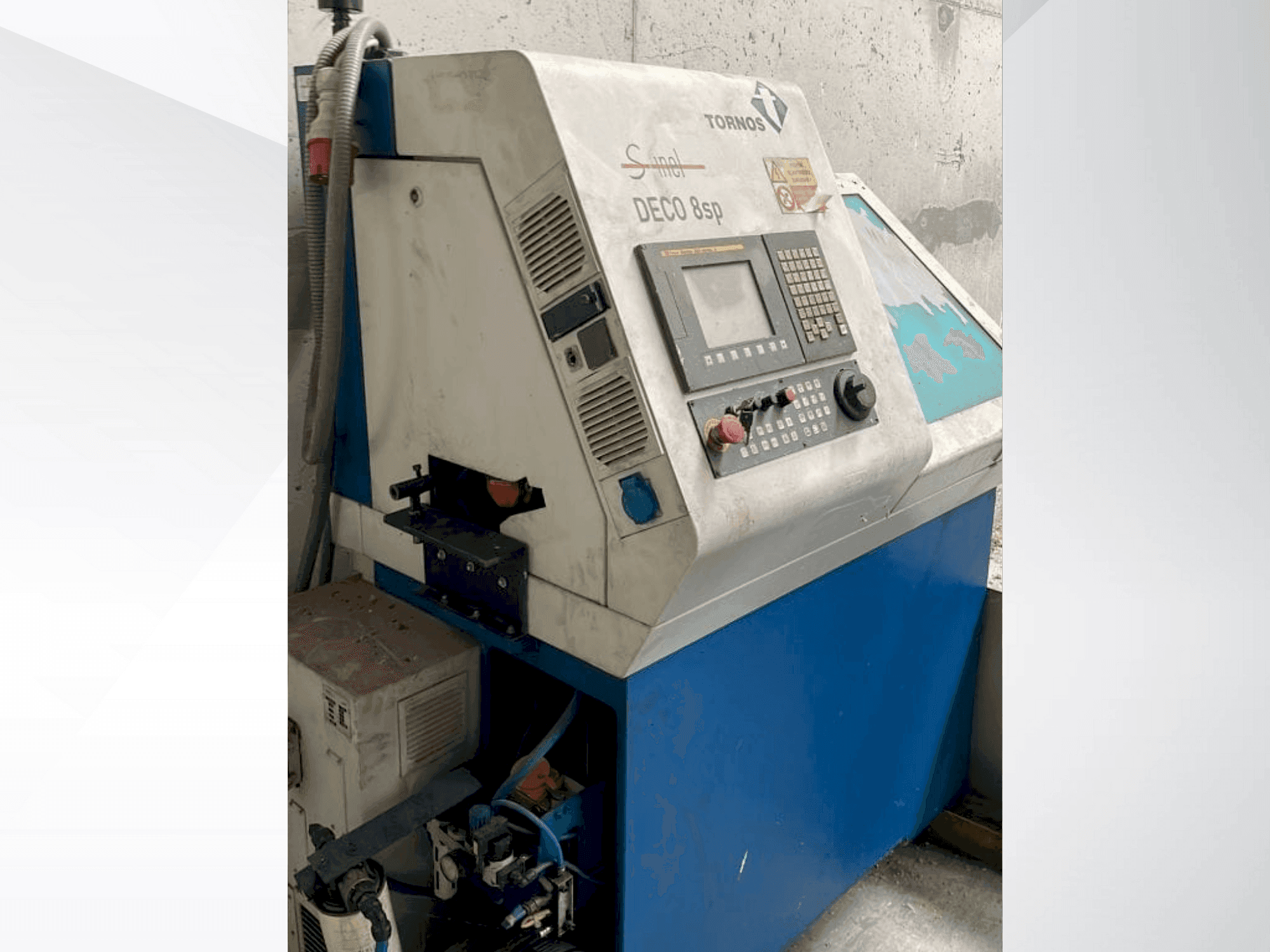 Front view of TORNOS DECO 8sp machine