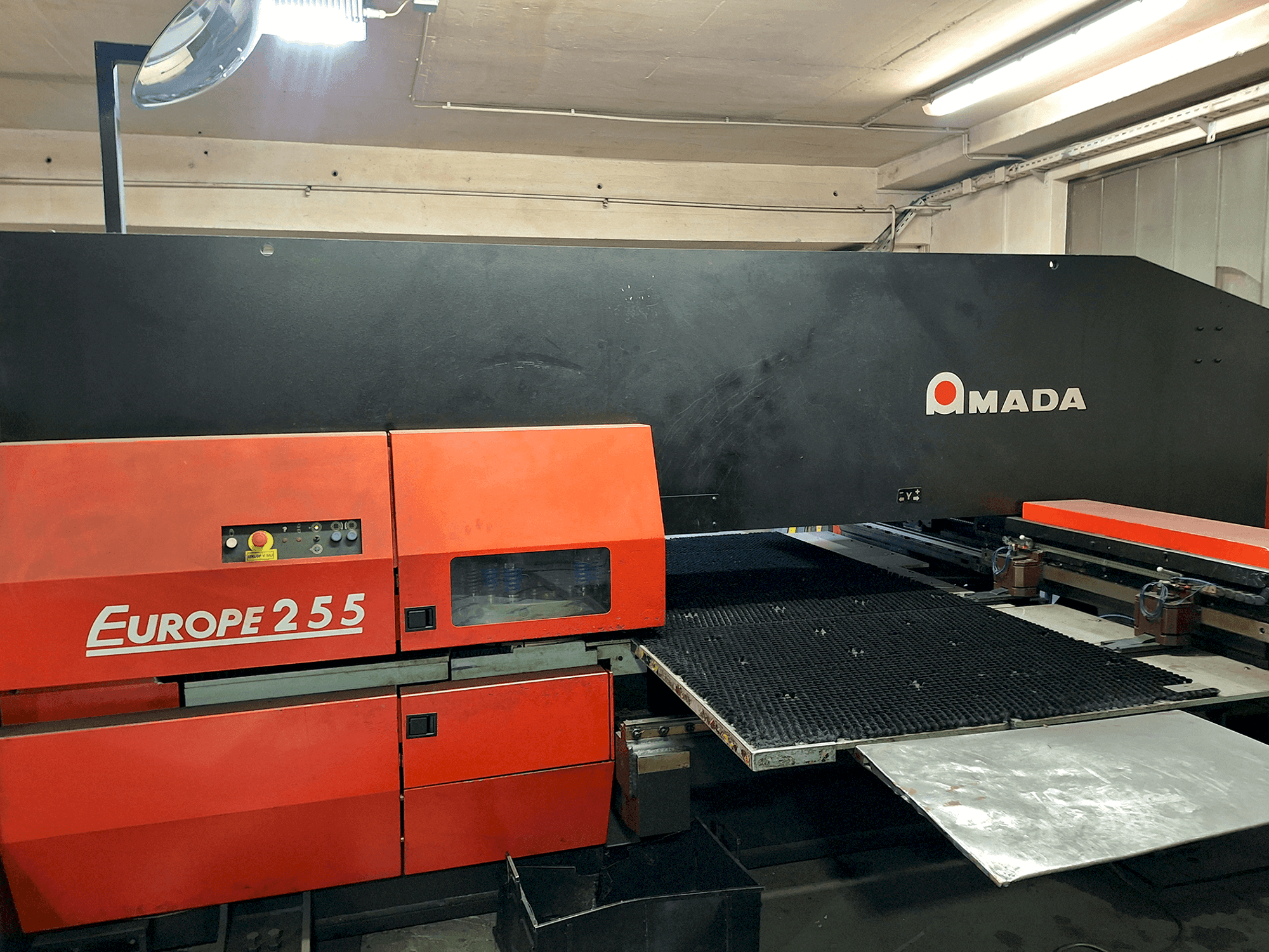 Front view of AMADA EUROPE 255 CNC machine
