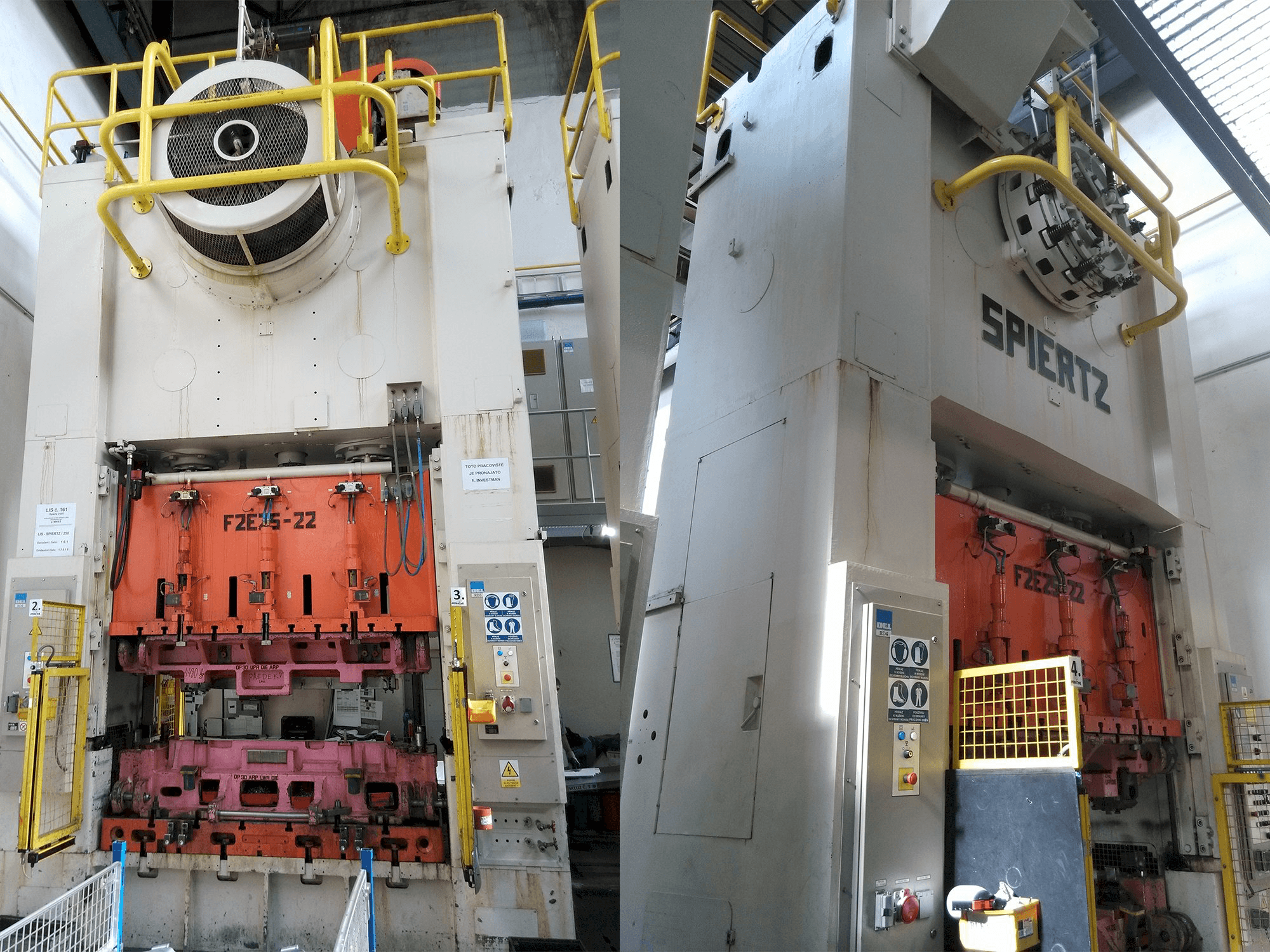 Front view of Spiertz F2E 25x2.2 machine