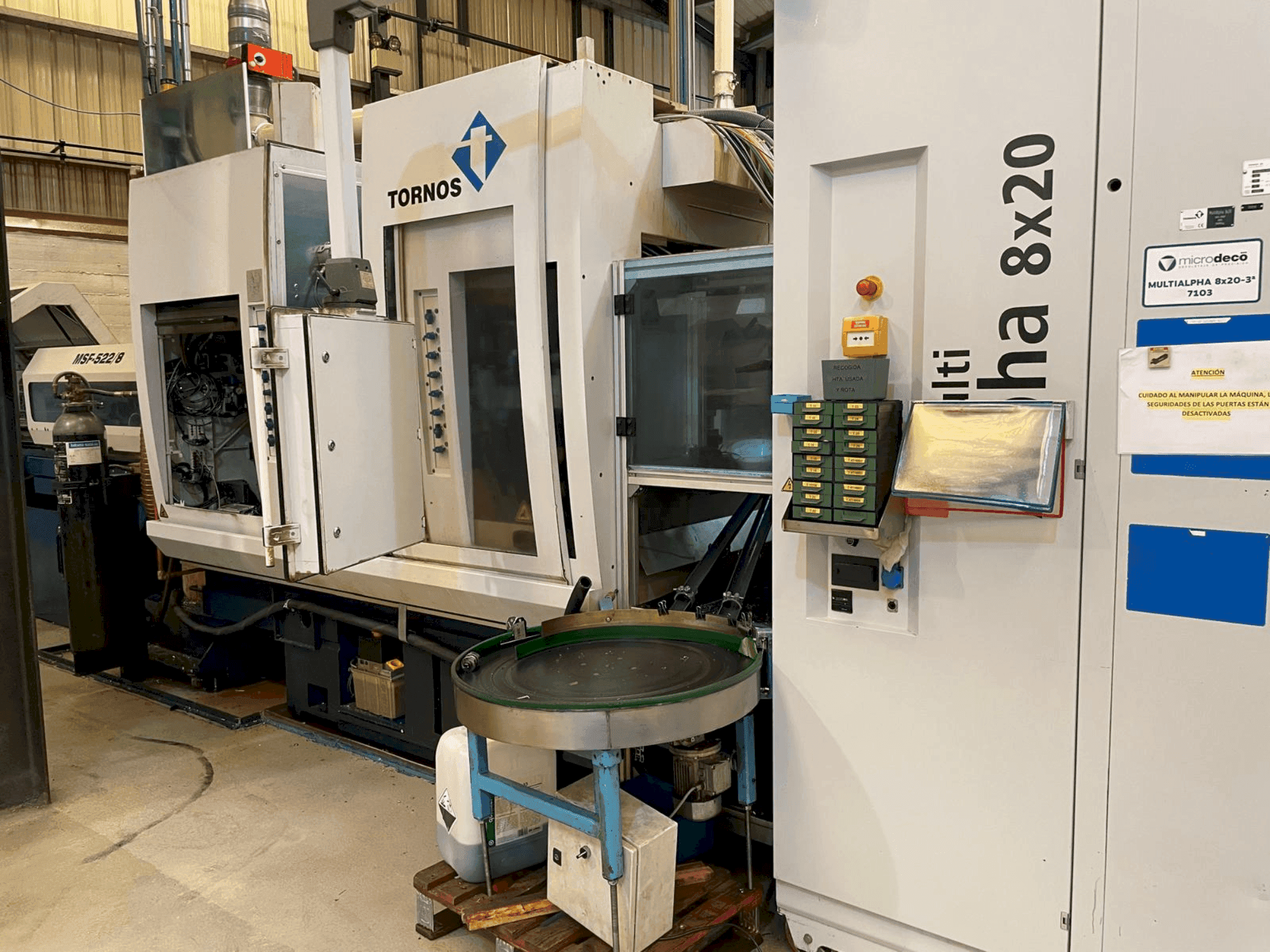 Front view of TORNOS MultiAlpha 8x20 machine