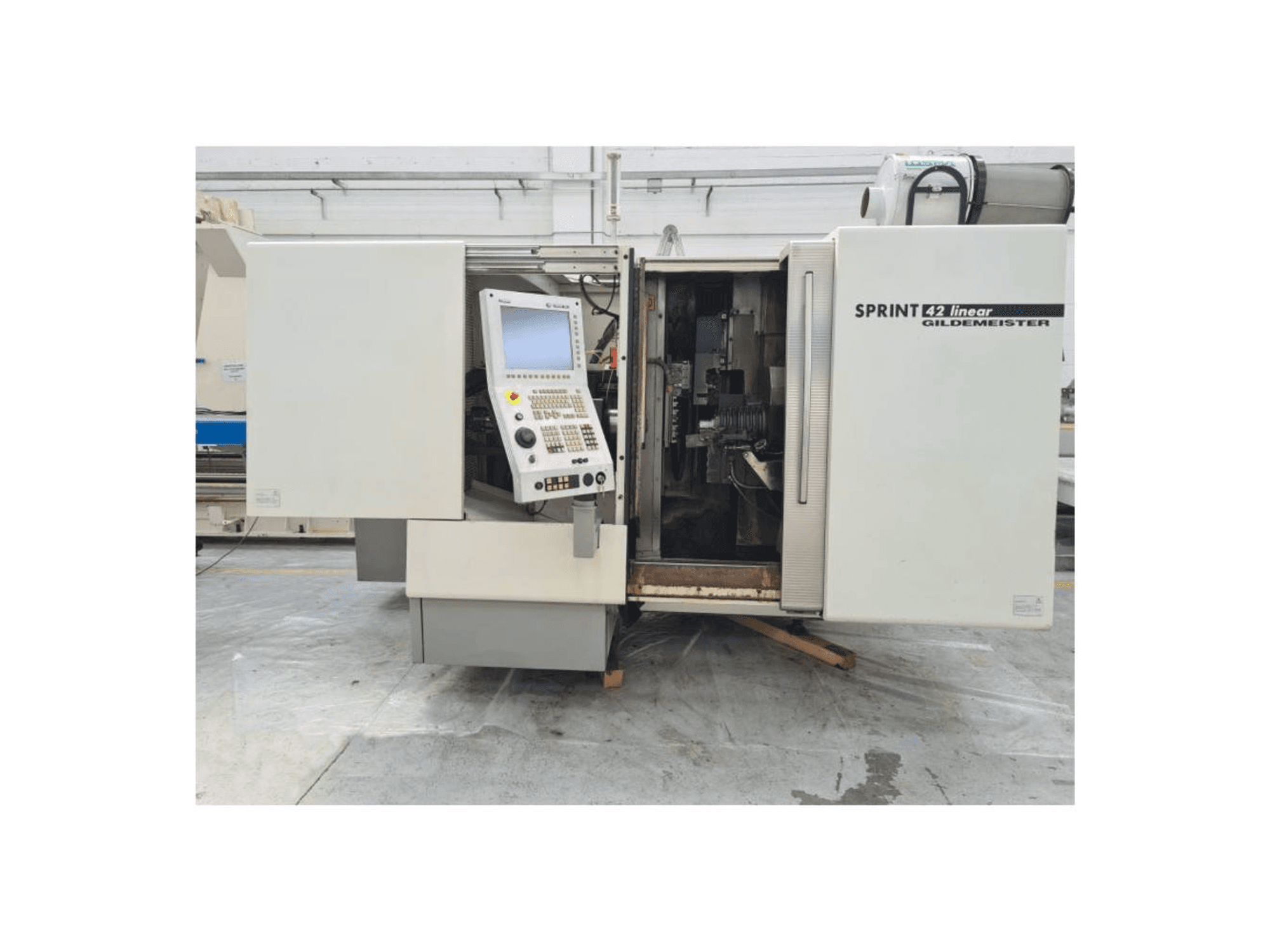 Front view of Gildemeister Sprint 42 linear machine