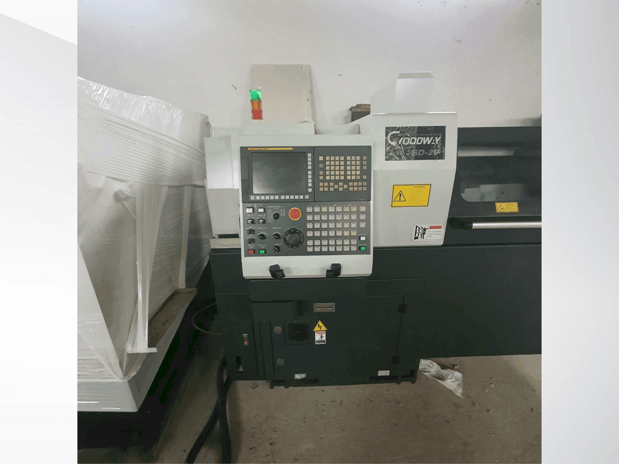 Front view of Goodway SD 20 machine