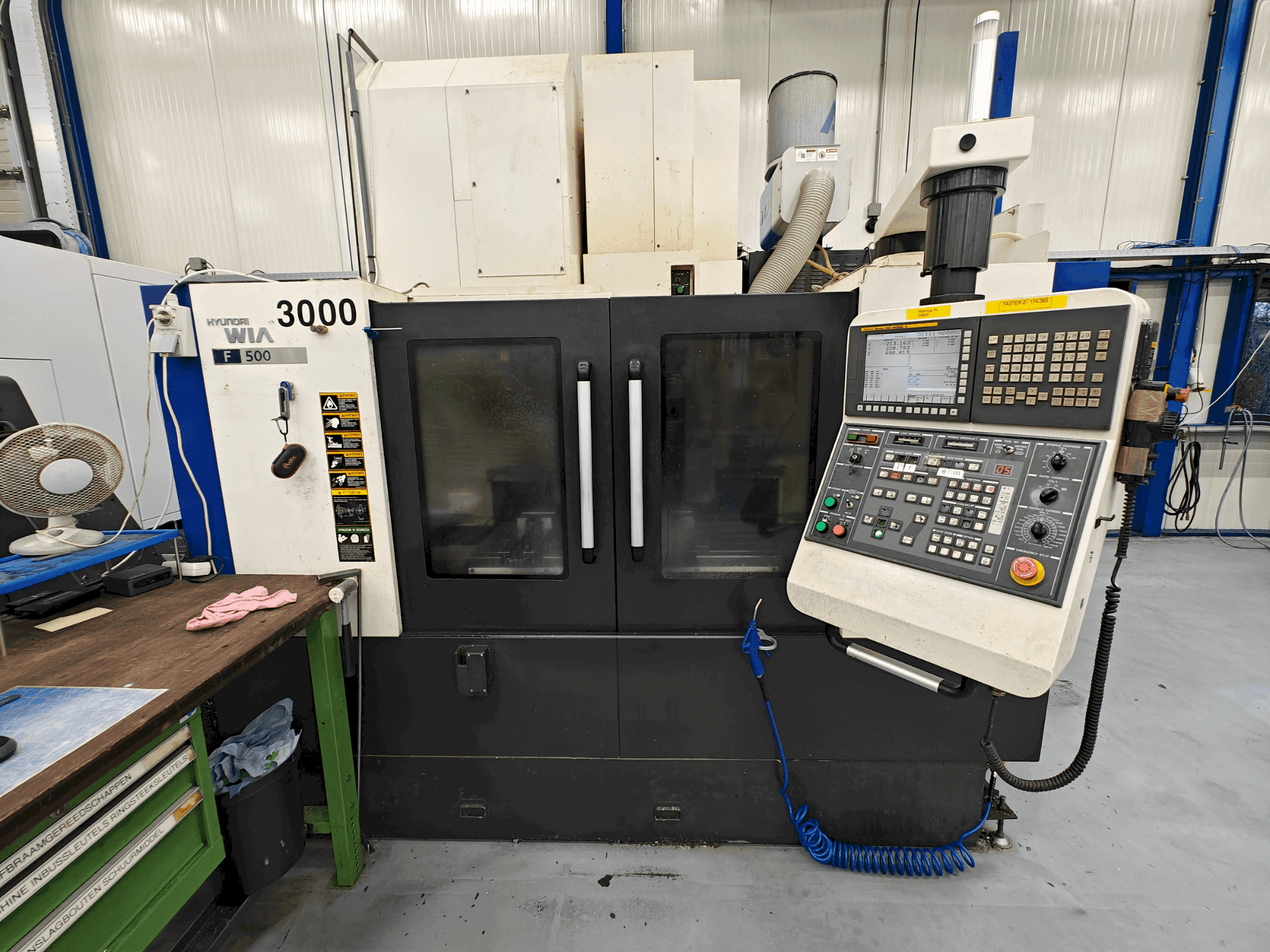 Front view of Hyundai Wia F500 machine