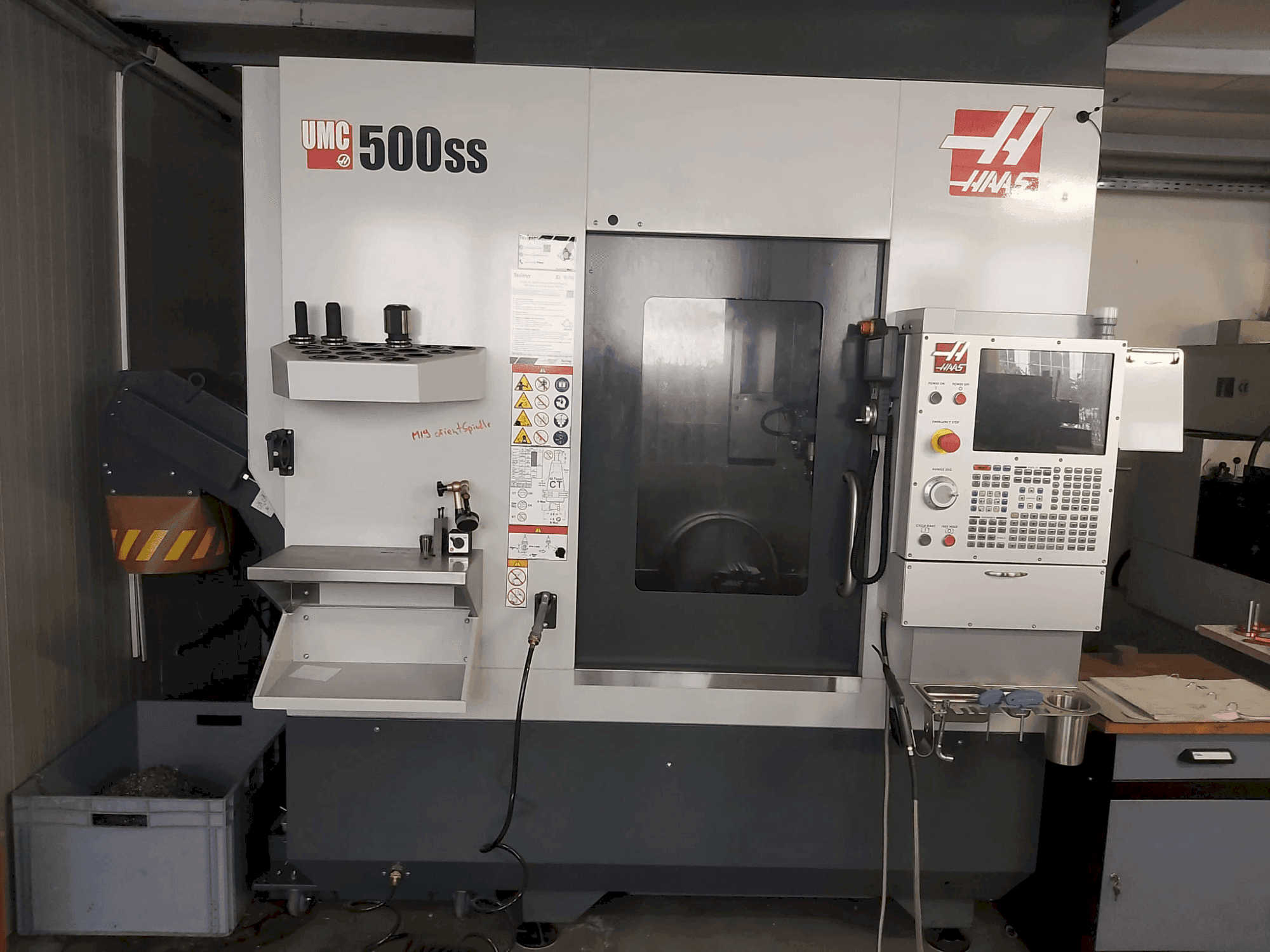 Front view of HAAS UMC-500SS machine