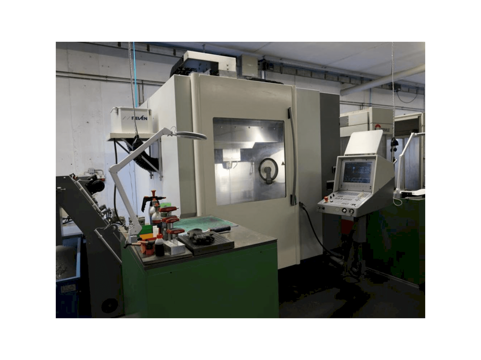 Front view of DMG DMC65V machine