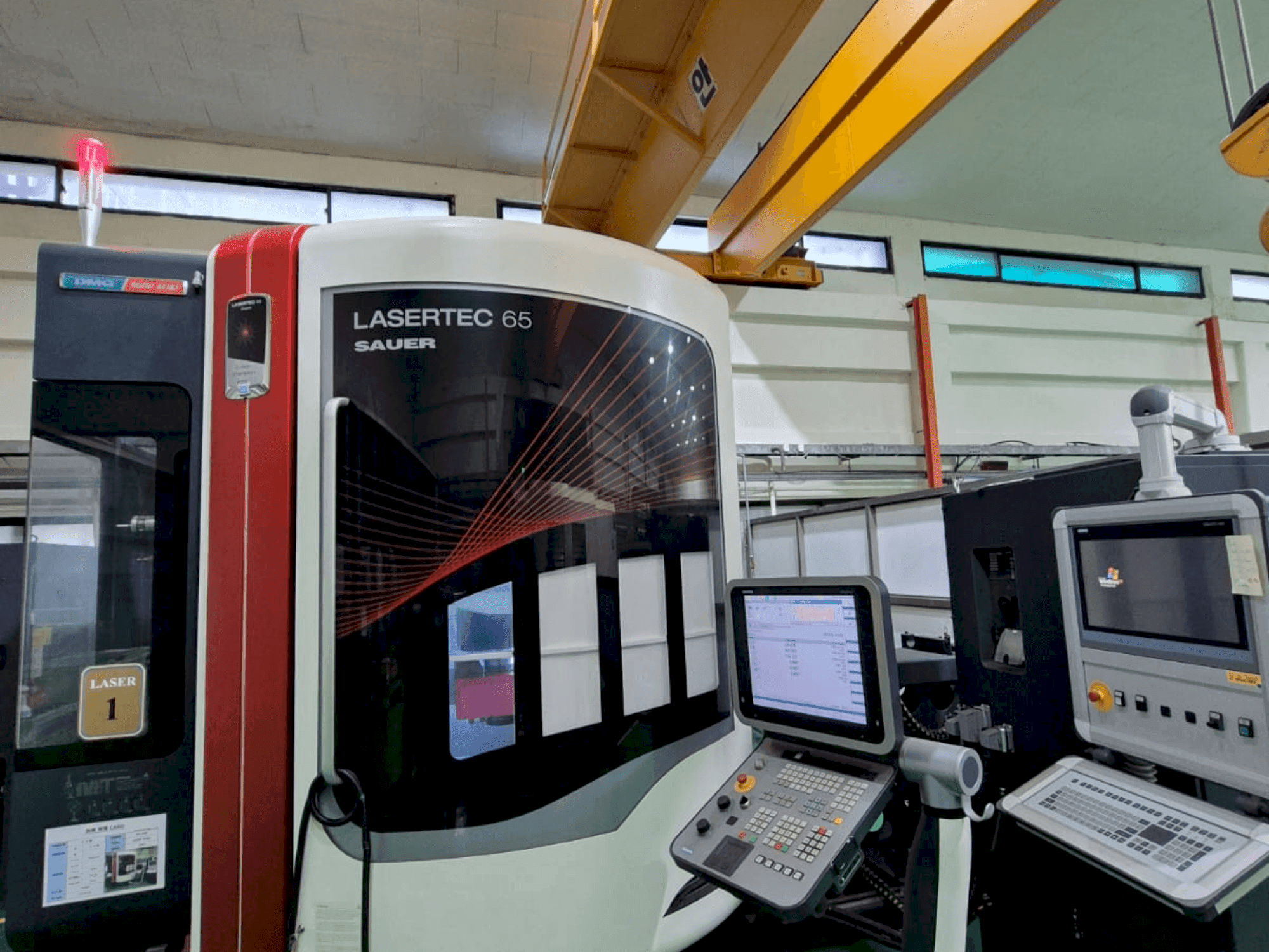 Front view of DMG Mori Seiki LaserTech 65 machine